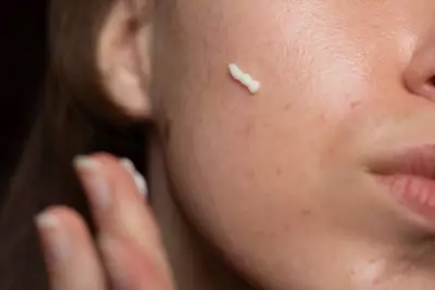 rosto com vitacid aplicado