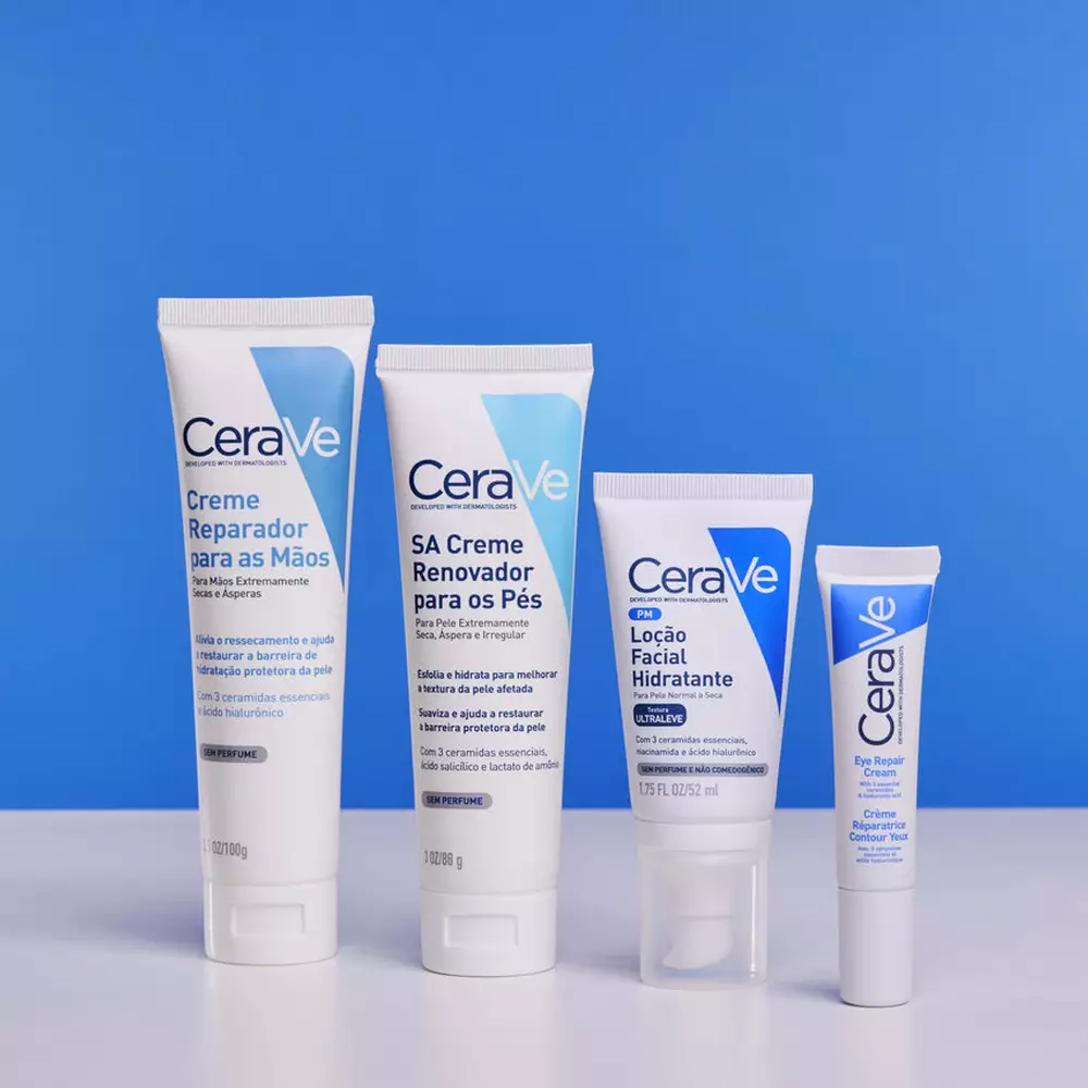 locao e creme hidratante cerave