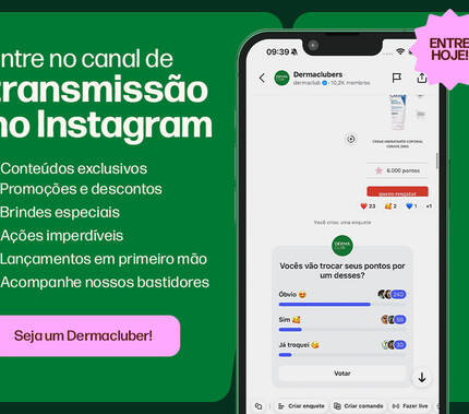 Celular mostrando o Canal de Transmissao do Instagram