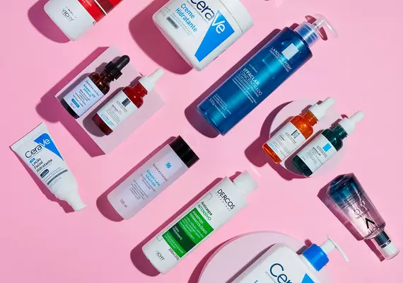 Produtos da CeraVe, Vichy, Skinceuticals e La Roche-Posay disponiveis no Dermaclub