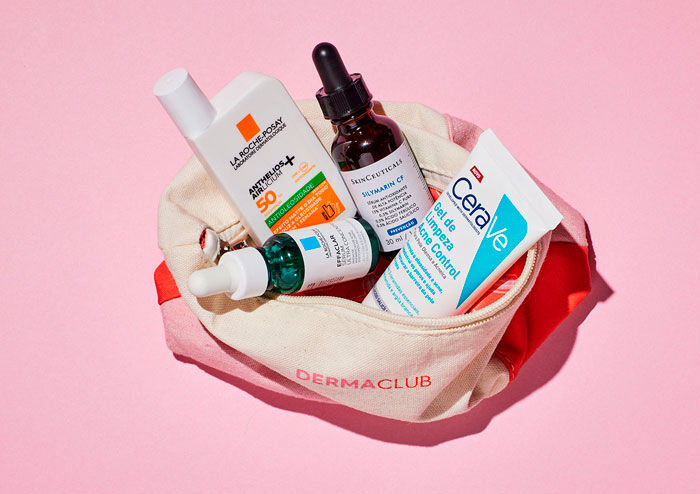 Produtos da CeraVe, Vichy, Skinceuticals e La Roche-Posay de skincare disponiveis no Dermaclub