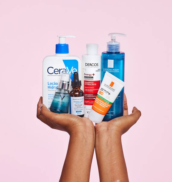 Produtos dermocosmeticos para skincare e brindes especiais do Dermaclub