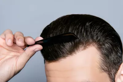Homem penteando cabelo