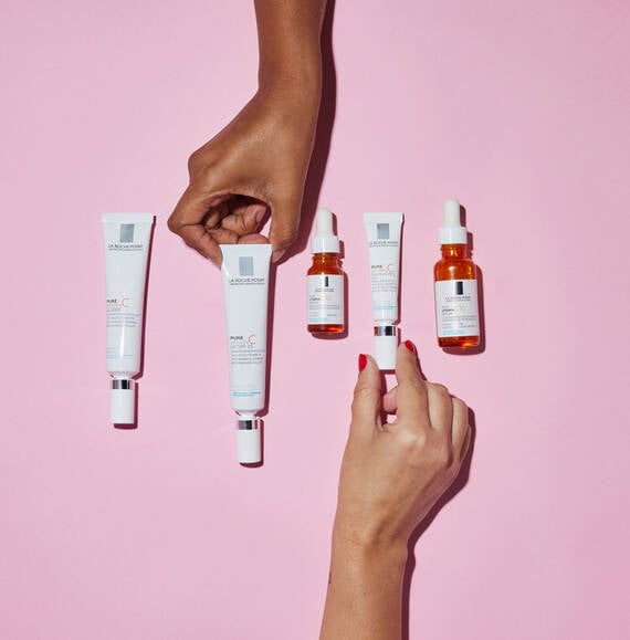 Produtos e serum com vitamina C para skincare do clube de vantagens Dermaclub