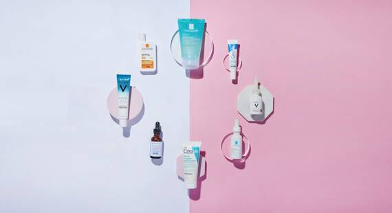 Produtos de skincare do clube de vantagens Dermaclub