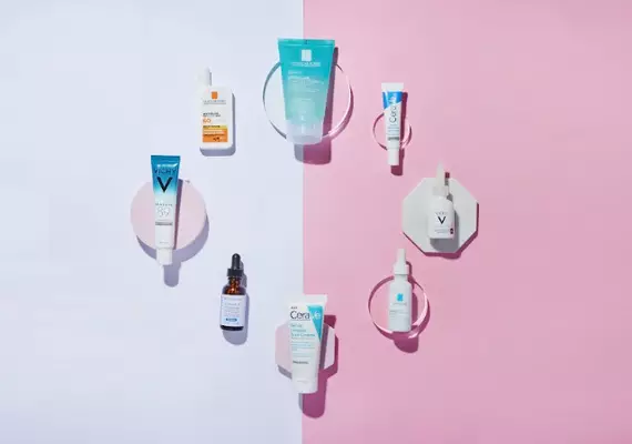 Produtos de skincare do clube de vantagens Dermaclub