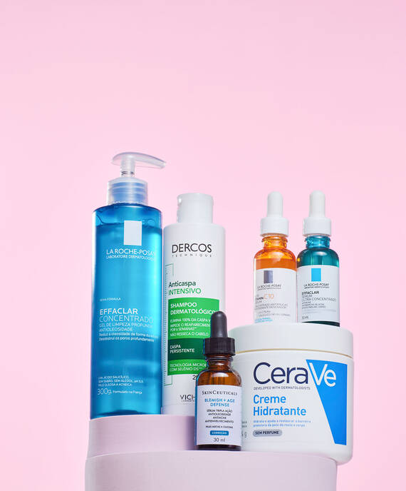 Produtos que os membros do clube de vantagens Dermaclub podem resgatar com pontos extras