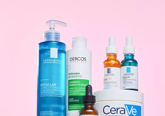 Produtos que os membros do clube de vantagens Dermaclub podem resgatar com pontos extras
