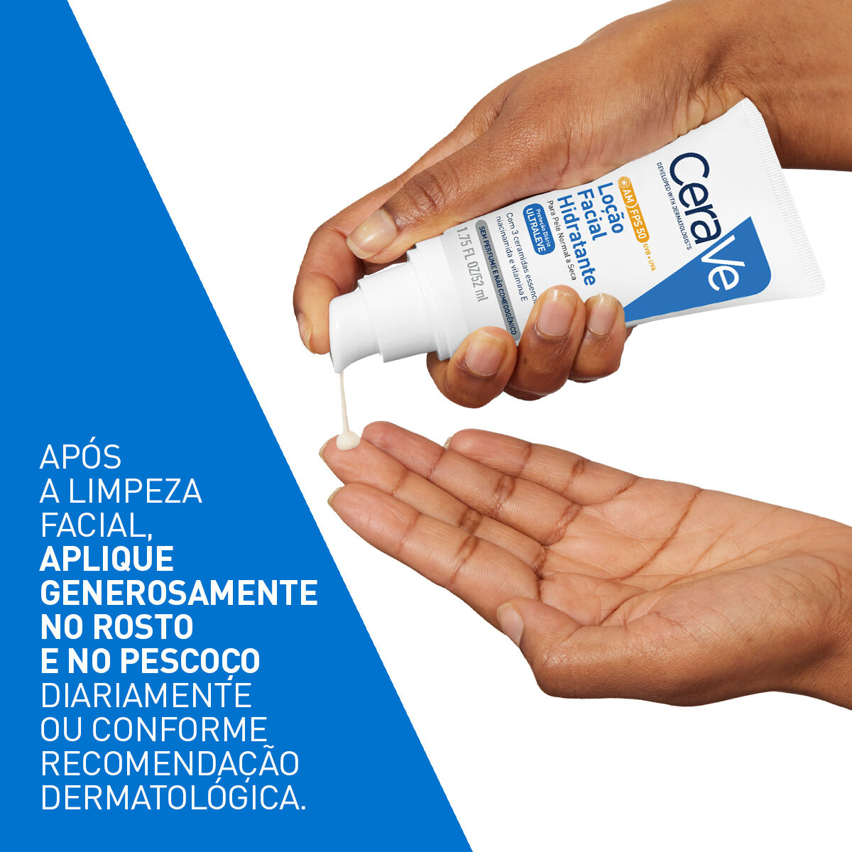 CERAVE LOCAO FACIAL HIDRATANTE FPS50 52ml