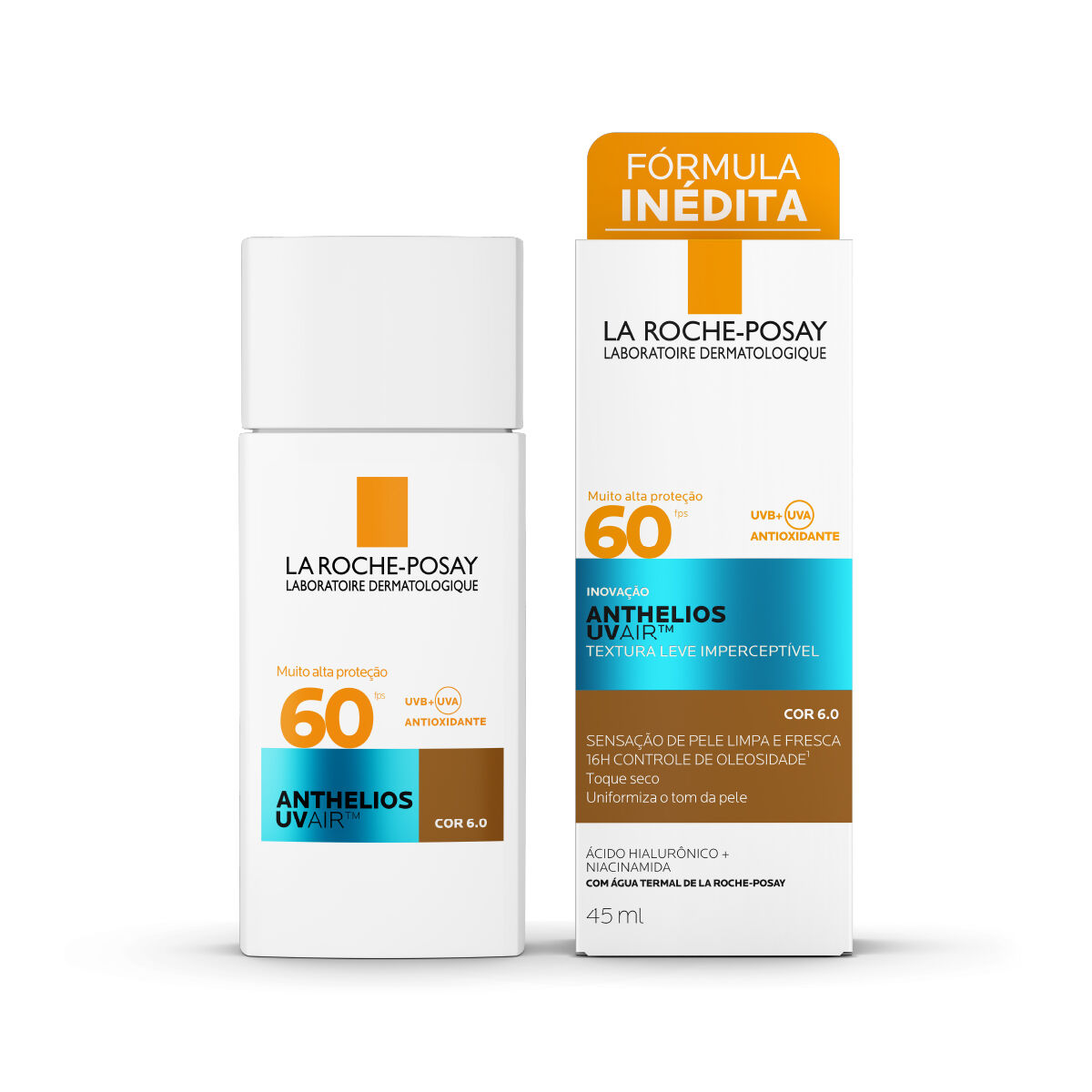 LA ROCHE-POSAY PROTETOR SOLAR FACIAL COR 6.0 ANTHELIOS UVAIR FPS 60