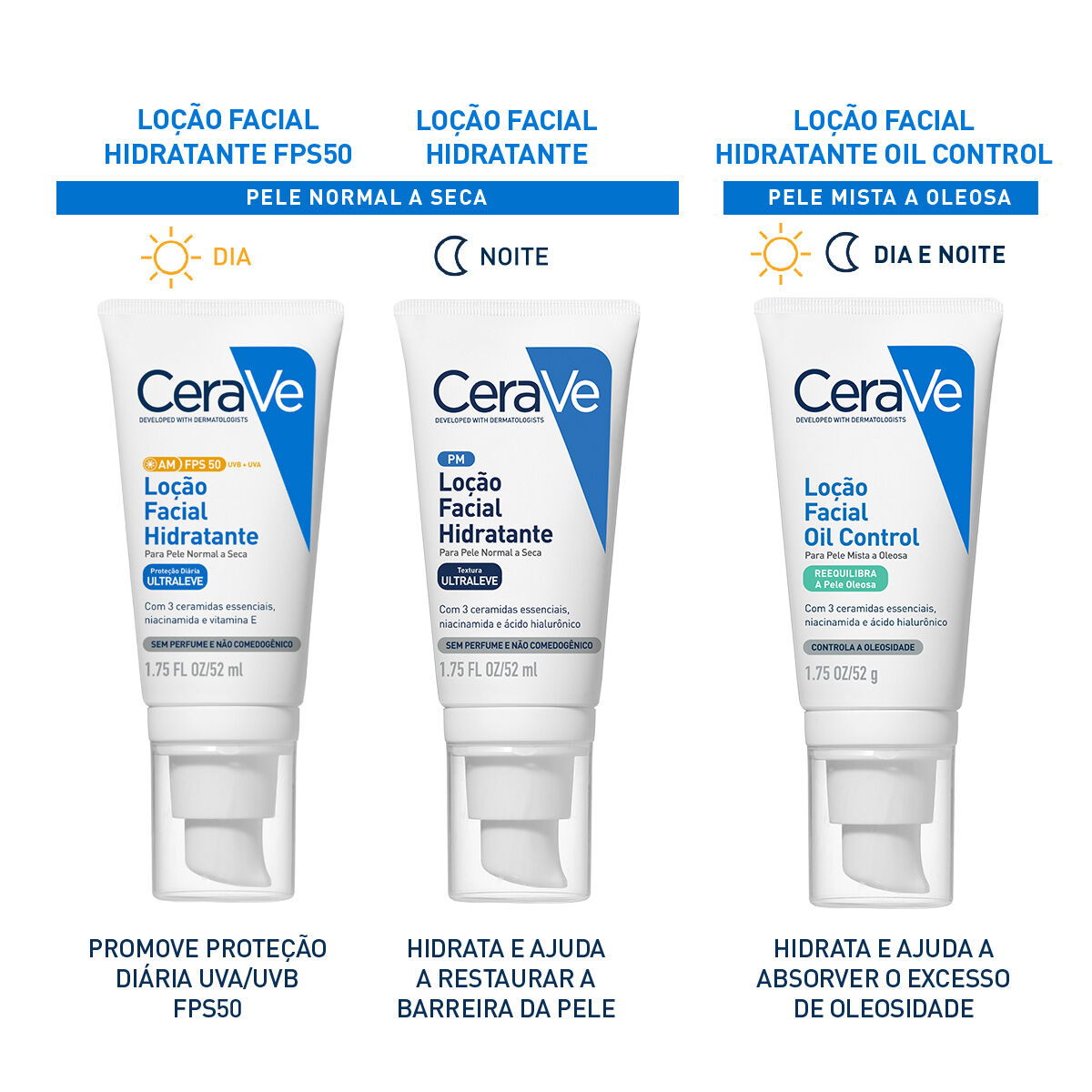 CERAVE LOCAO FACIAL HIDRATANTE FPS50 52ml