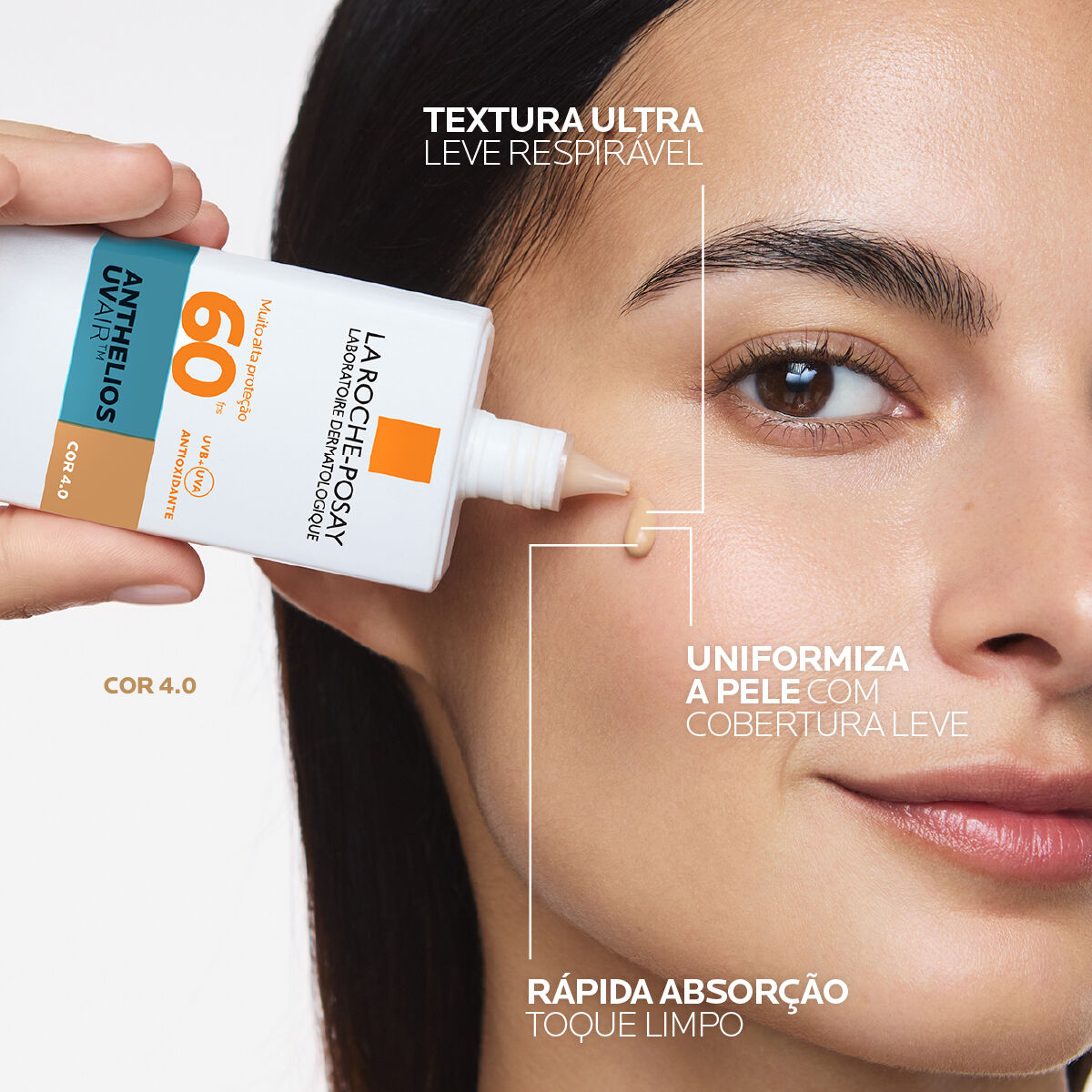 LA ROCHE-POSAY PROTETOR SOLAR FACIAL COR 6.0 ANTHELIOS UVAIR FPS 60