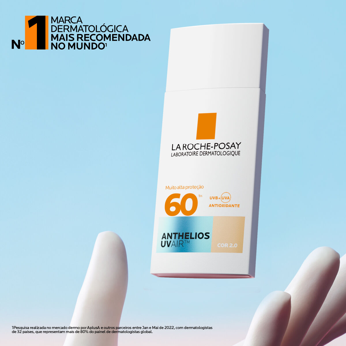 LA ROCHE-POSAY PROTETOR SOLAR FACIAL COR 2.0 ANTHELIOS UVAIR FPS 60, 45ml