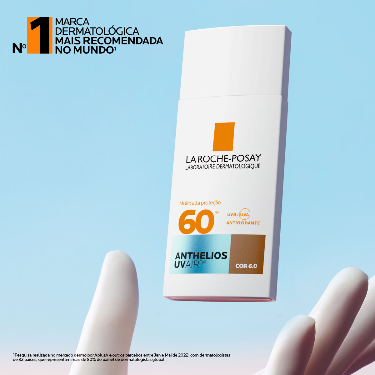 LA ROCHE-POSAY PROTETOR SOLAR FACIAL COR 6.0 ANTHELIOS UVAIR FPS 60