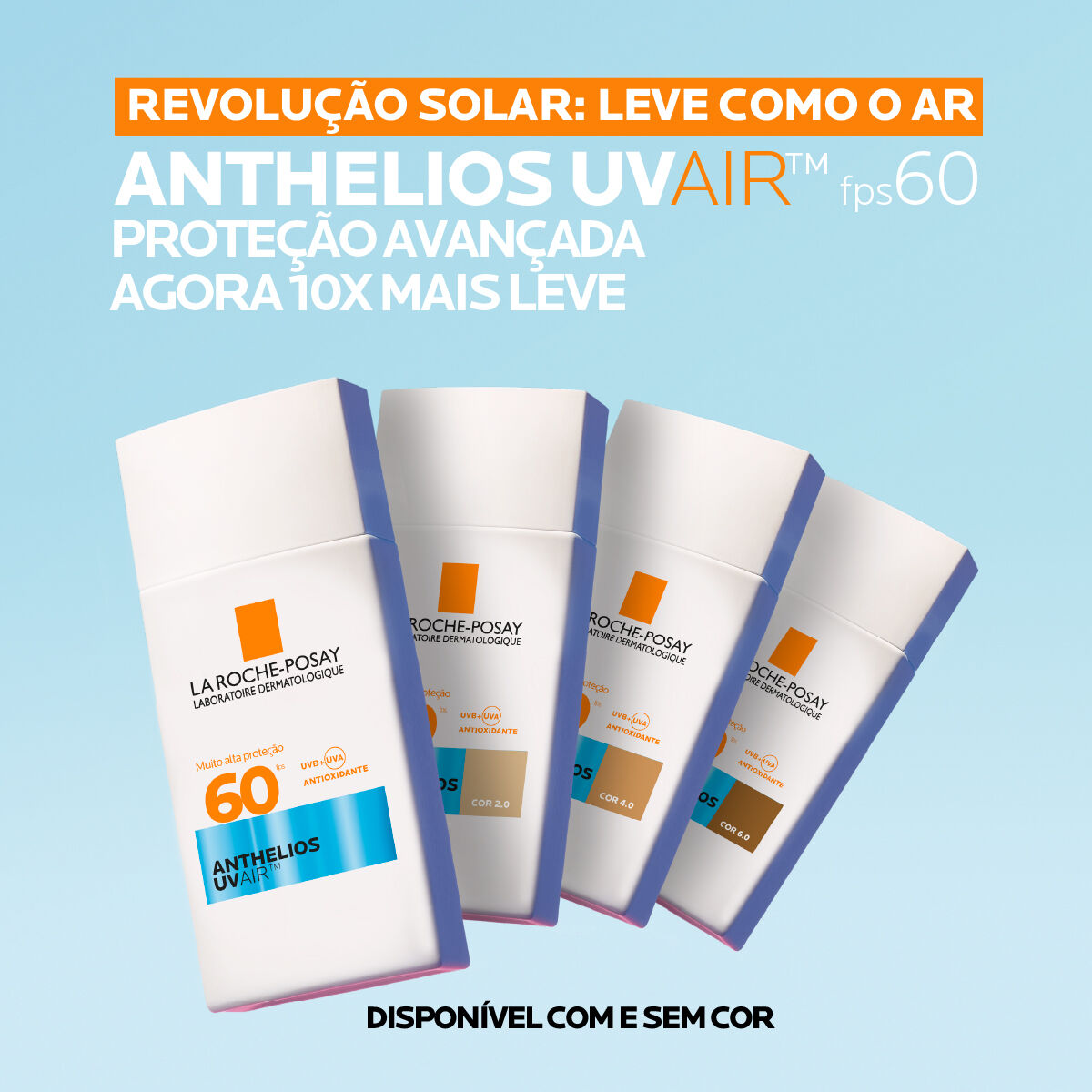 LA ROCHE-POSAY ANTHELIOS UVAIR SEM COR FPS 60 45ml