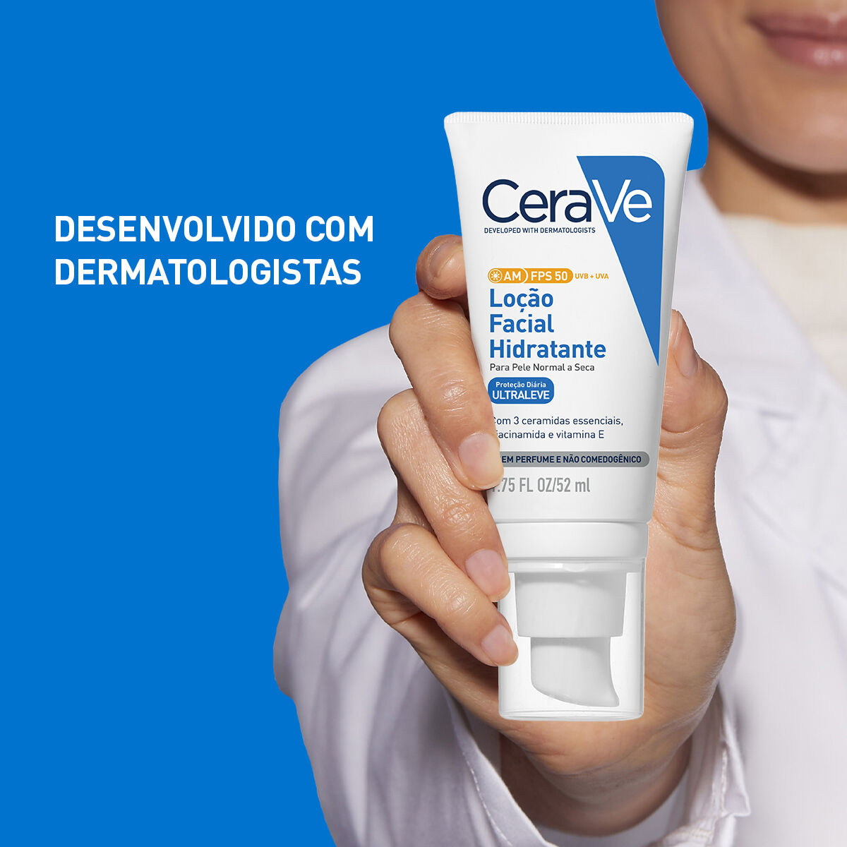 CERAVE LOCAO FACIAL HIDRATANTE FPS50 52ml