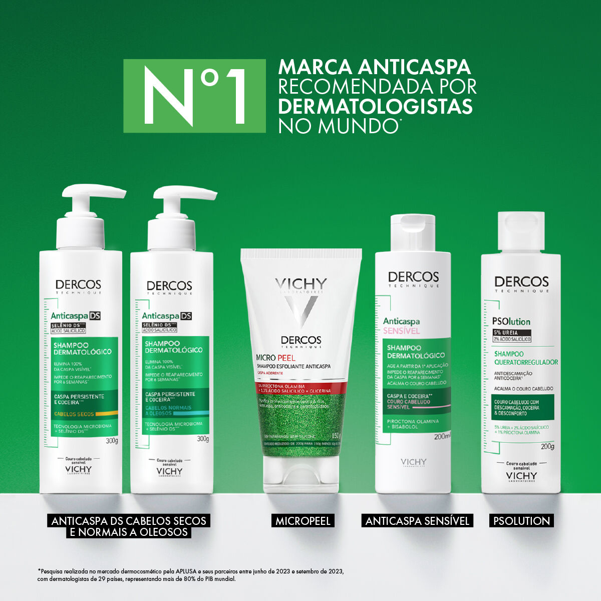 VICHY DERCOS SHAMPOO ANTICASPA DS CABELOS NORMAIS A OLEOSOS 300G