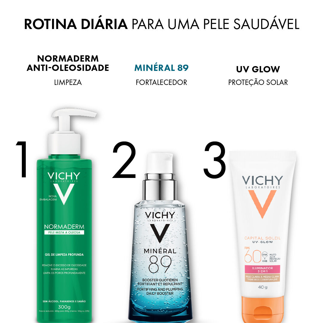 SERUM FORTALECEDOR FACIAL DIARIO COM ACIDO HIALURONICO VICHY MINERAL 89