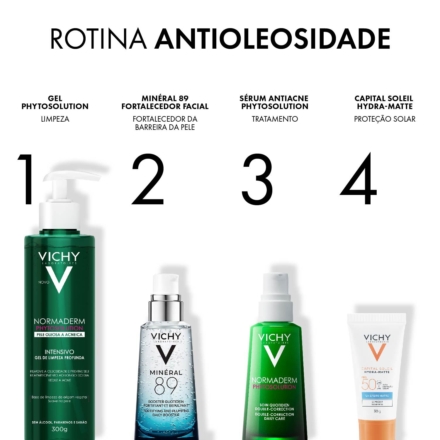 GEL DE LIMPEZA ANTIACNE COM ACIDO SALICILICO PHYTOSOLUTION VICHY NORMADERM