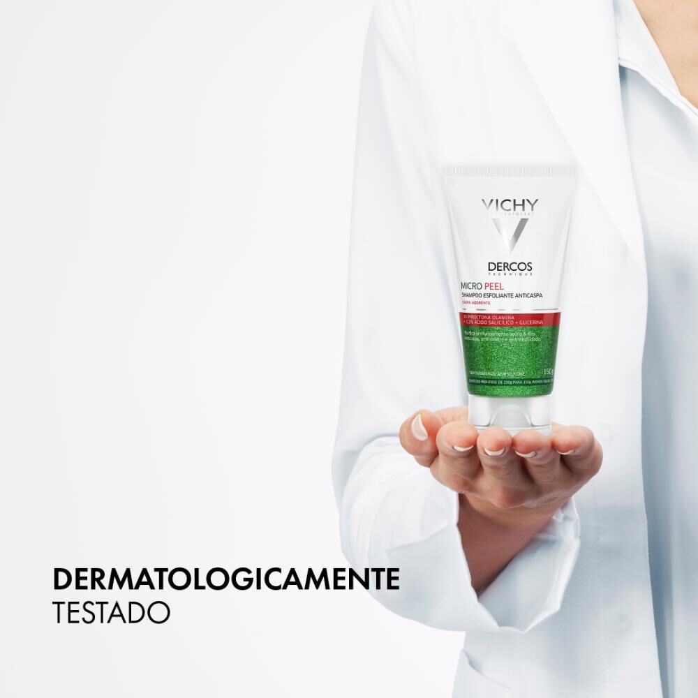 SHAMPOO ESFOLIANTE ANTICASPA COM ACIDO SALICILICO VICHY DERCOS MICROPEEL 150ML