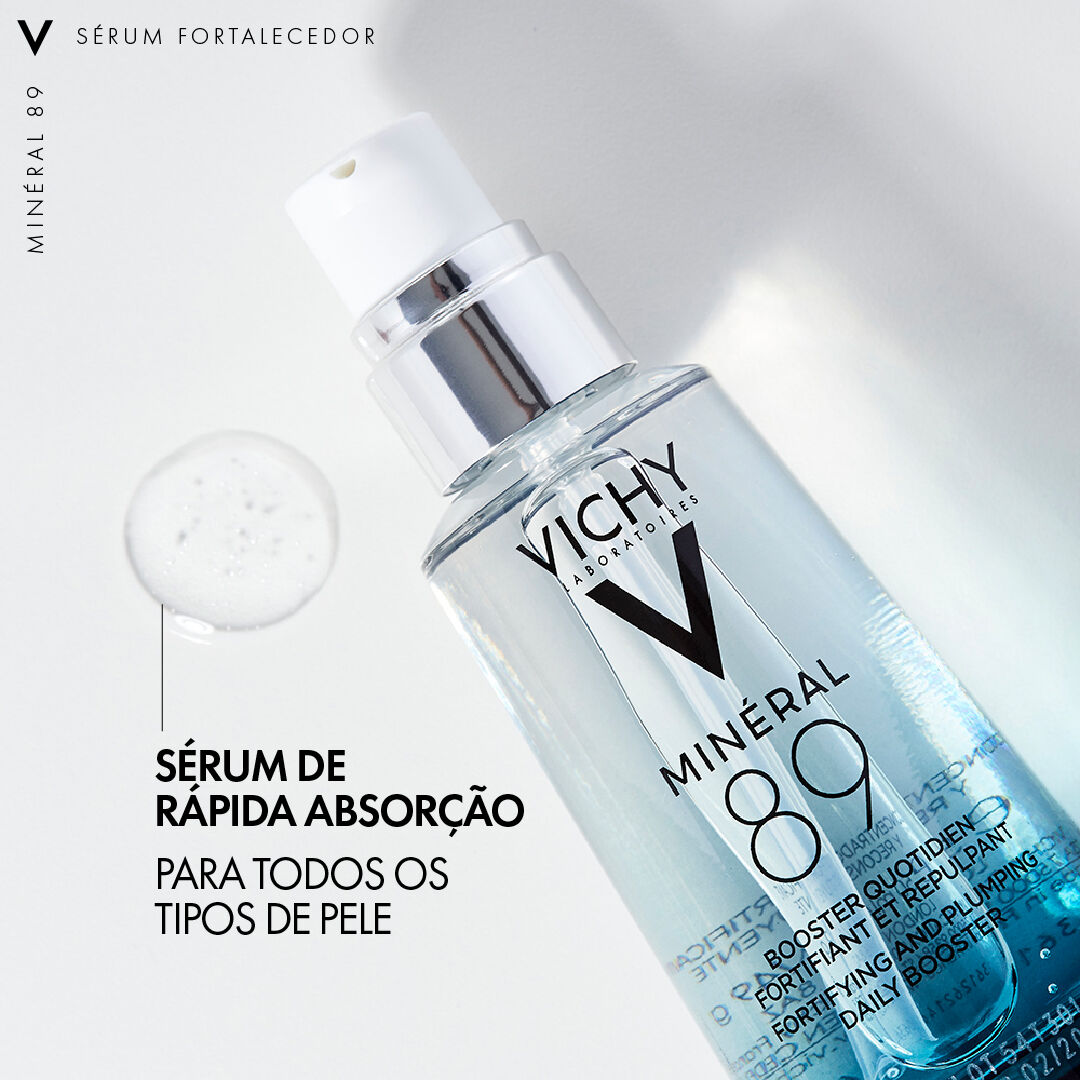 SERUM FORTALECEDOR FACIAL DIARIO COM ACIDO HIALURONICO VICHY MINERAL 89