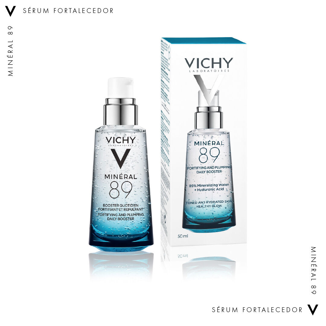 SERUM FORTALECEDOR FACIAL DIARIO COM ACIDO HIALURONICO VICHY MINERAL 89