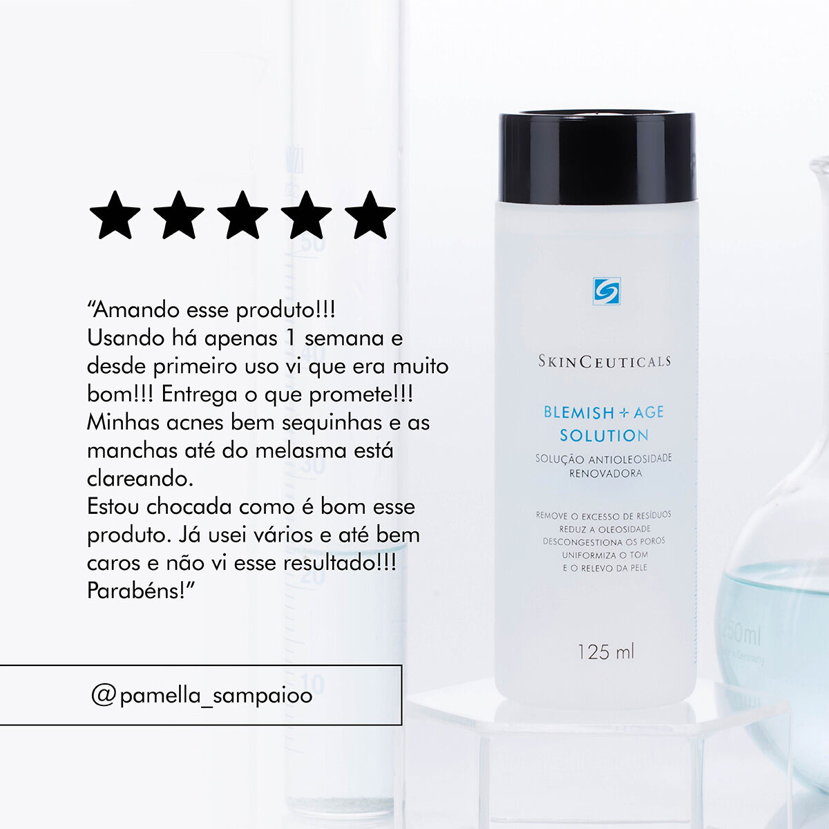 Comentario da Pamela Sampaio sobre o Tonico Facial