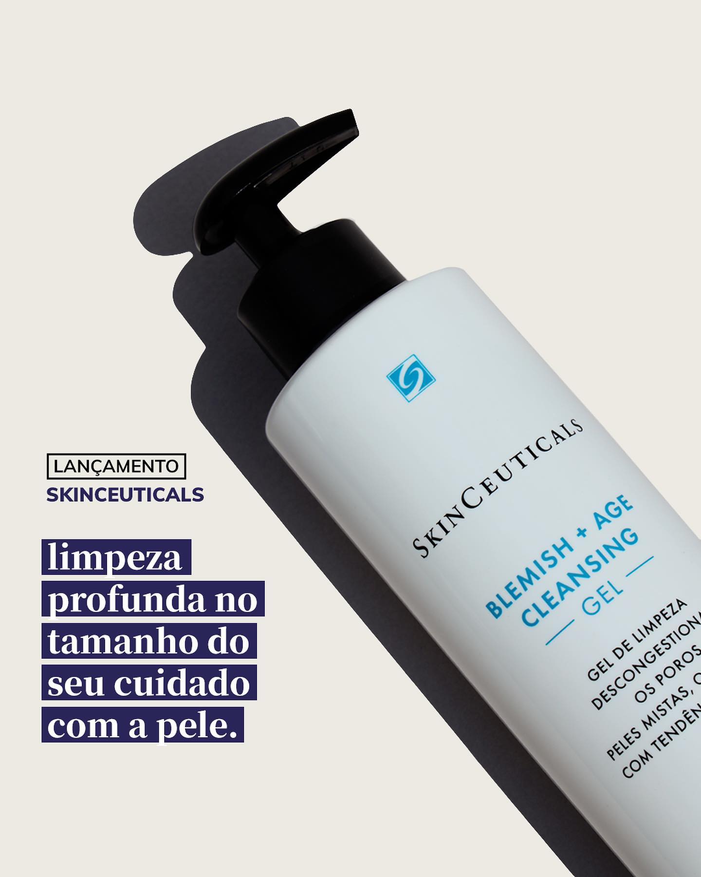 Gel de limpeza facial Blemish Age + Solution da Skinceuticals