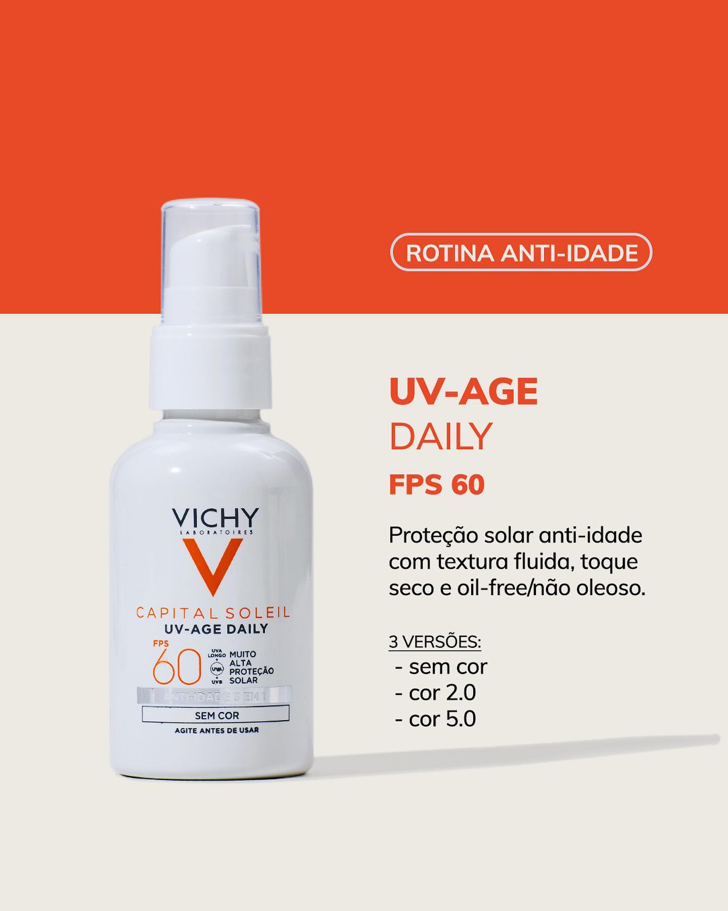 Protetor solar Vichy para o rosto 
