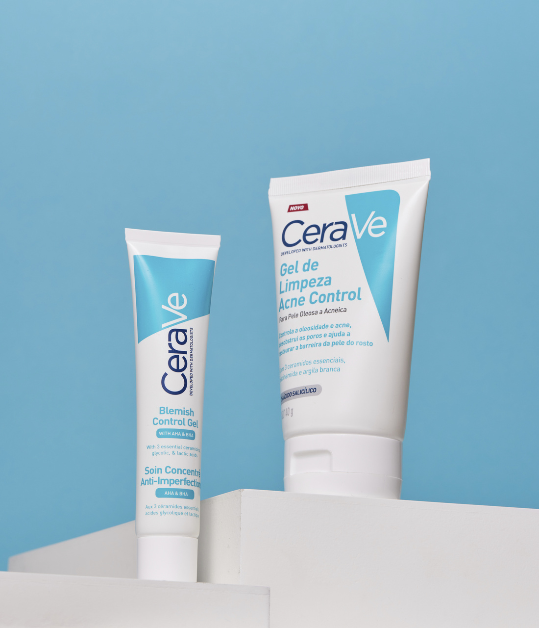 Dois produtos da linha acne control para espinhas 