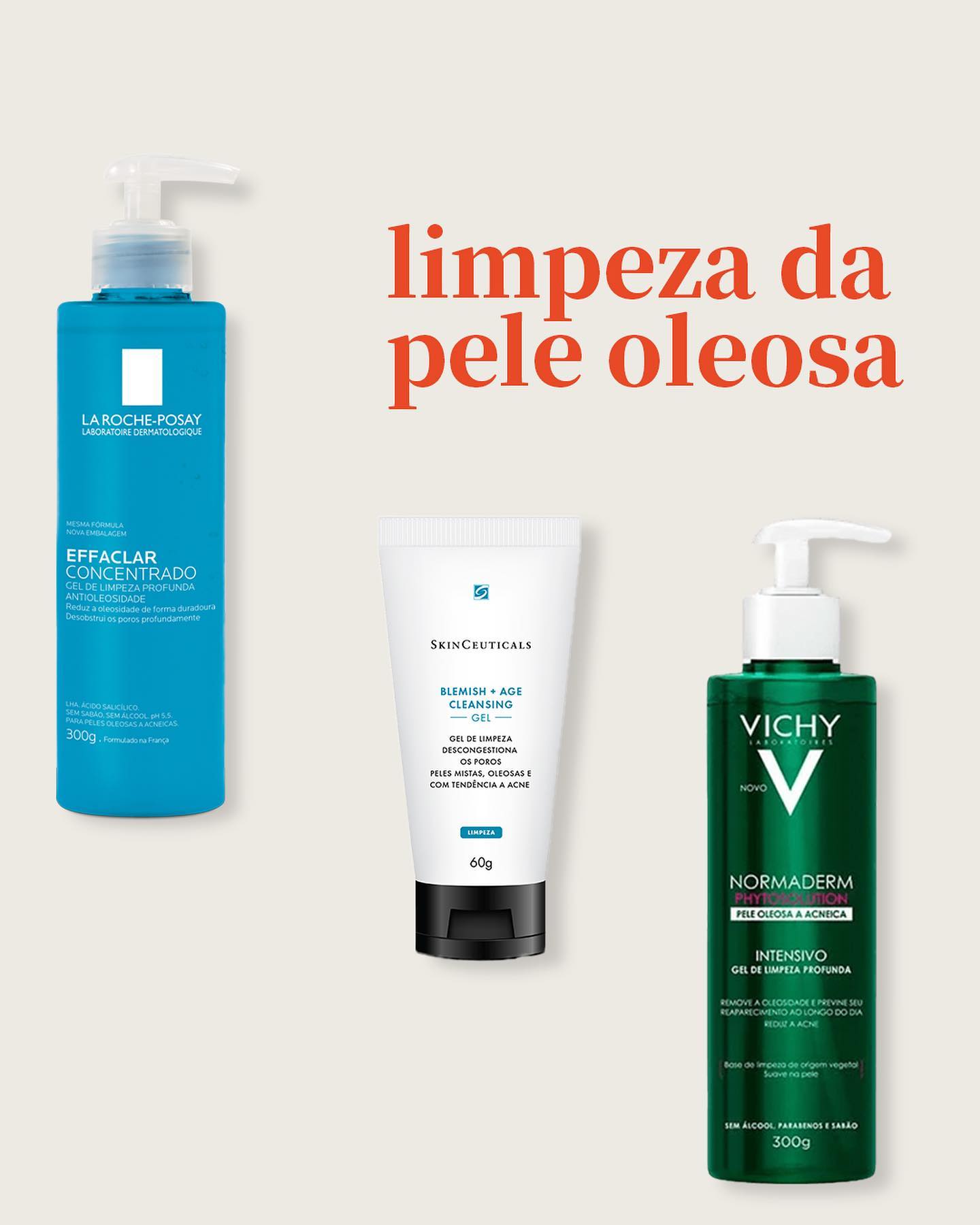Gel de limpeza para pele oleosa disponíveis no Dermaclub