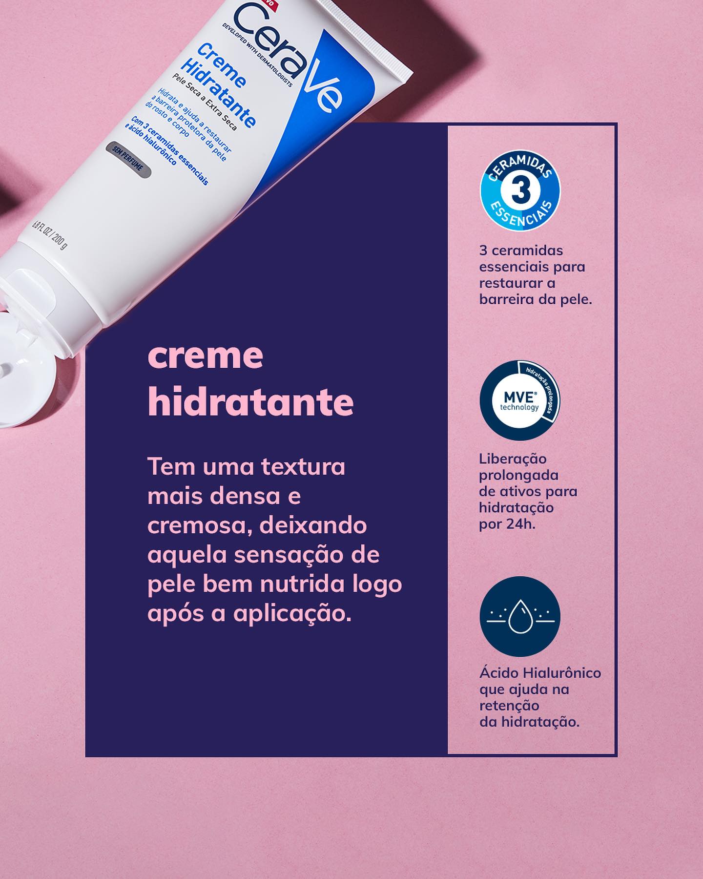 Creme Hidratante CeraVe para evitar estrias vermelhas na pele