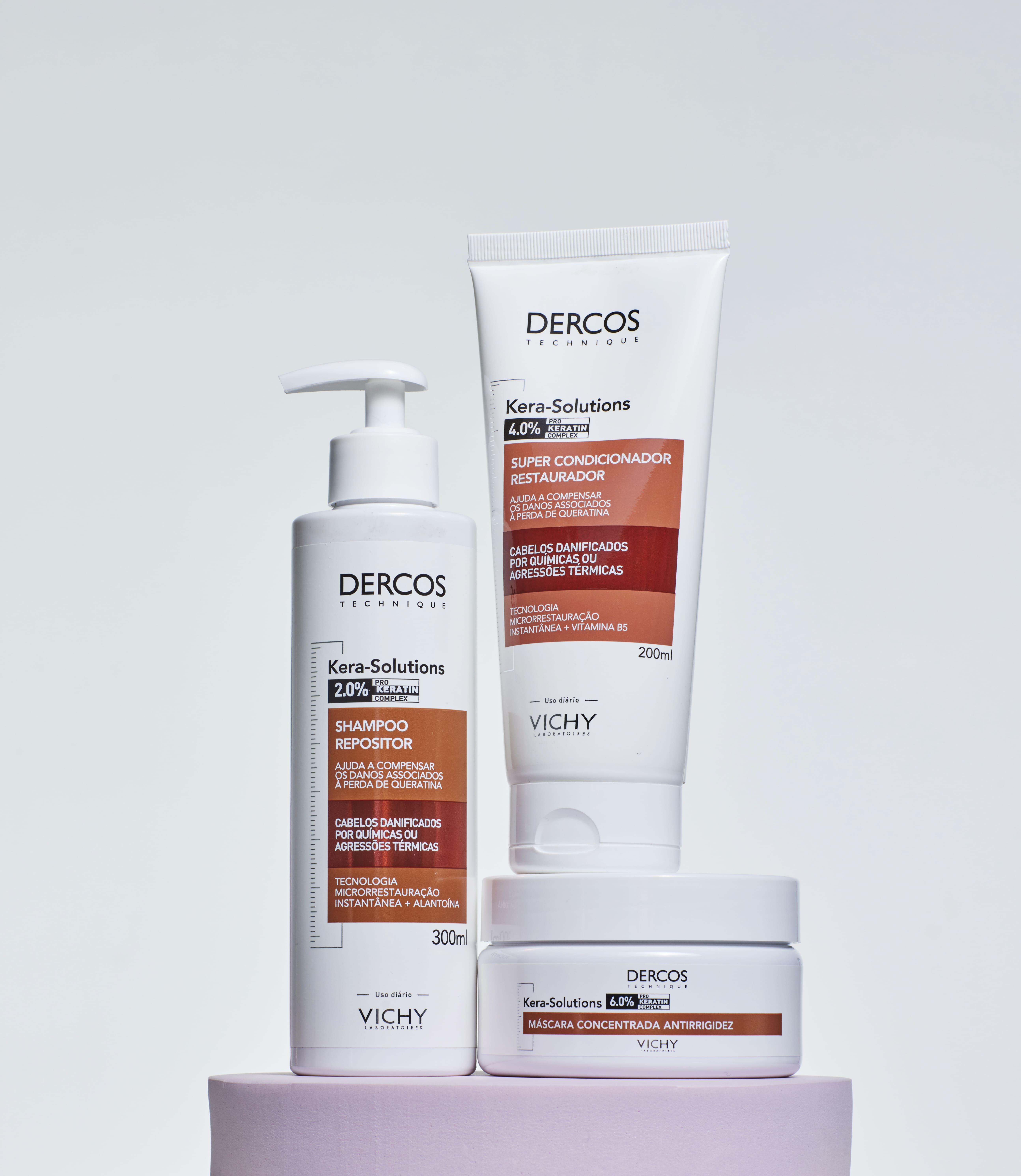 Linha Dercos Kera-Solutions de Vichy