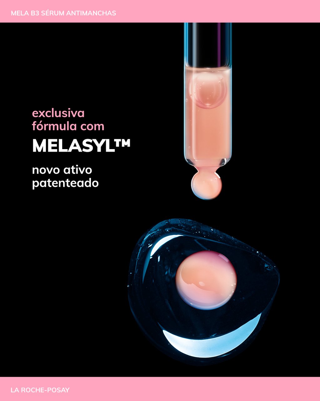 Conta gotas com o Sérum Facial Mela B3 da La Roche-Posay