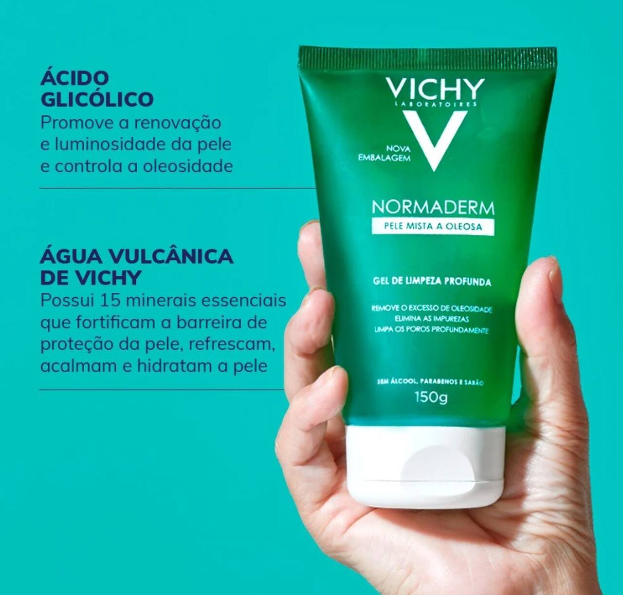 limpeza facial com ácido glicólico na pele acneica