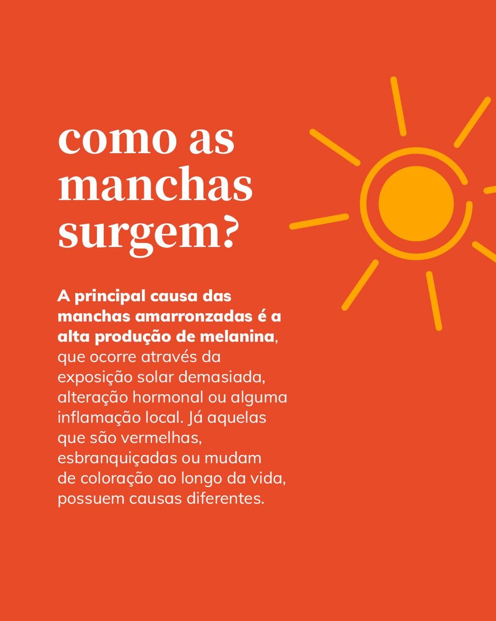 Infográfico de como surgem as manchas