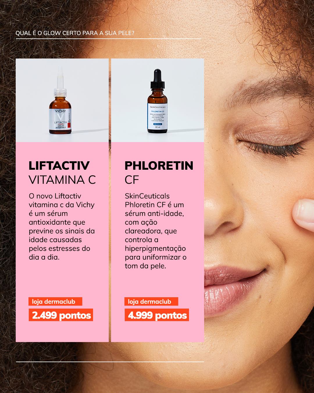 Mulher jovem passando sérum facial clareador no rosto