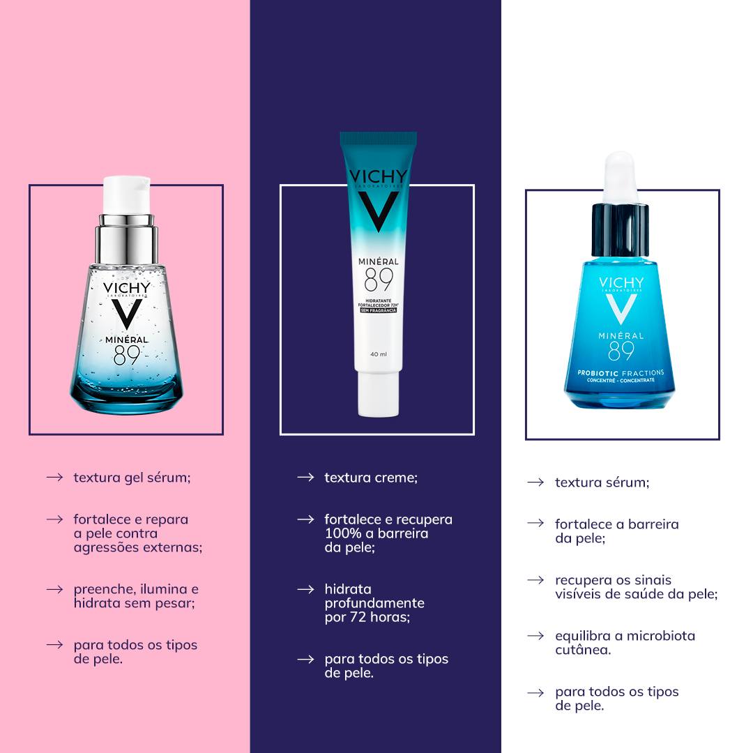 Creme Hidratante Fortalecedor Minéral 89 da Vichy