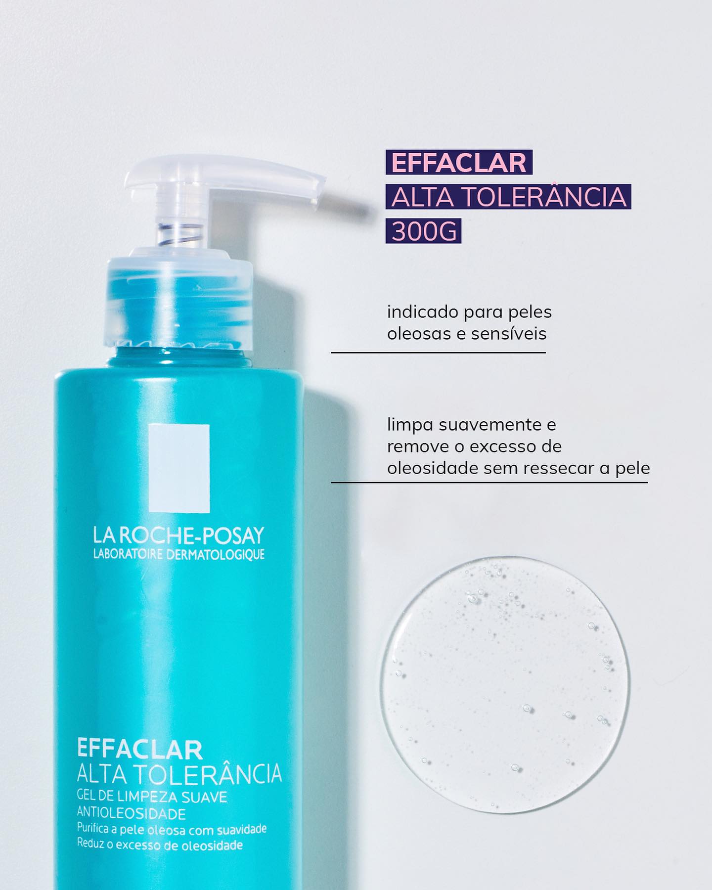 Gel de Limpeza Facial Effaclar Alta Tolerância para espinhas e cravos