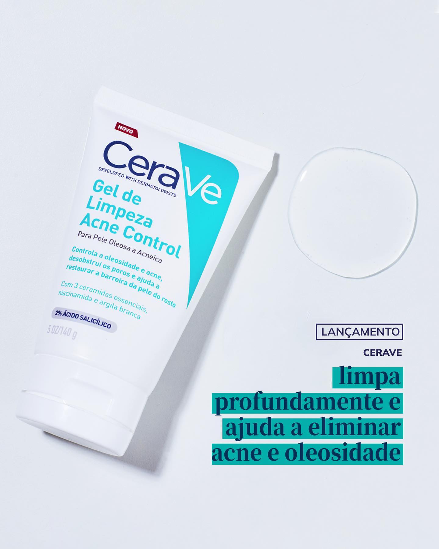 Gel de Limpeza Acne de Cerave para pele oleosas