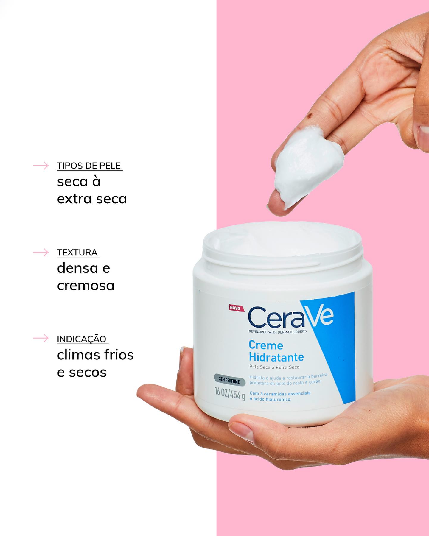 Creme Hidratante Corporal Cerave para peles secas