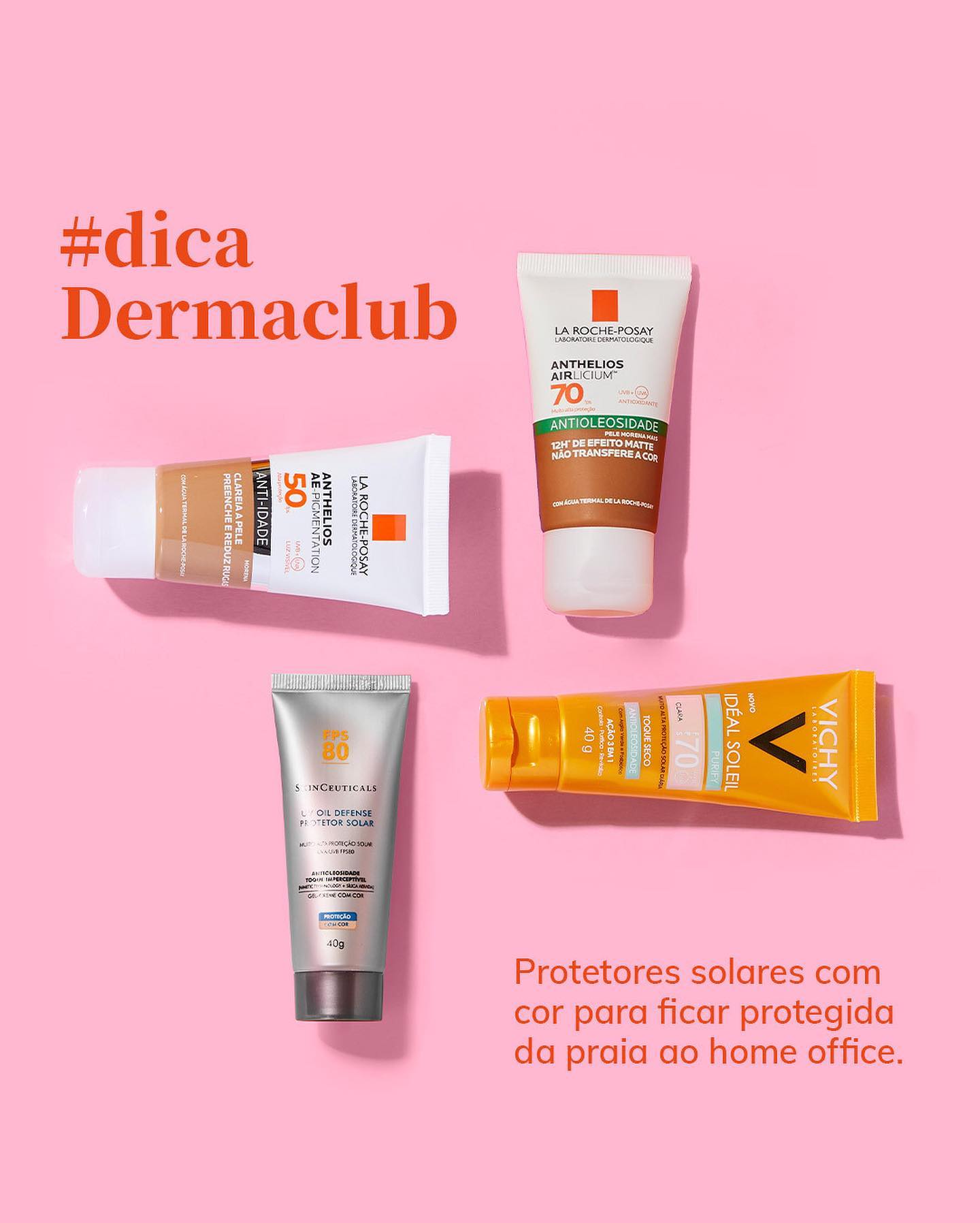 Protetor solar com cor